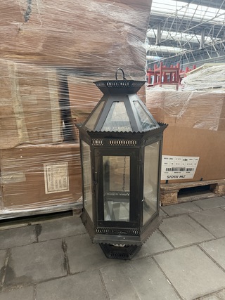 4x Ijzeren tuinlantaarn hoogte 100 cm